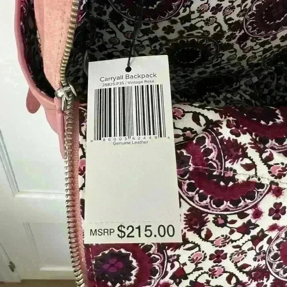 Vera Bradley leather and suede backpack purse - Picture 5 of 8